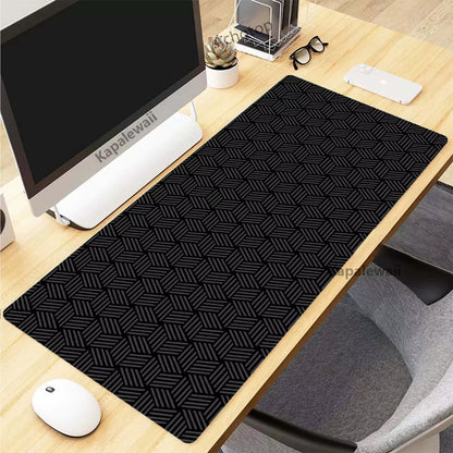 Black and White Topographic Map Art Mouse Pad XXL Mousepad