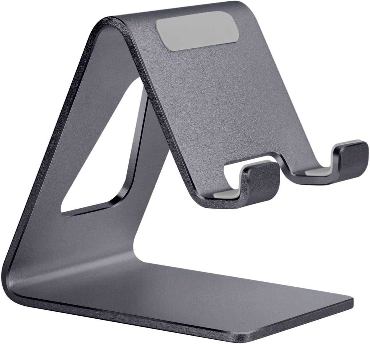 Aluminum Mobile Phone Stand and Desk Holder for iPhone and Samsung Smartphones, Dark Gray