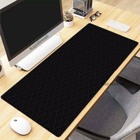 Black and White Topographic Map Art Mouse Pad XXL Mousepad